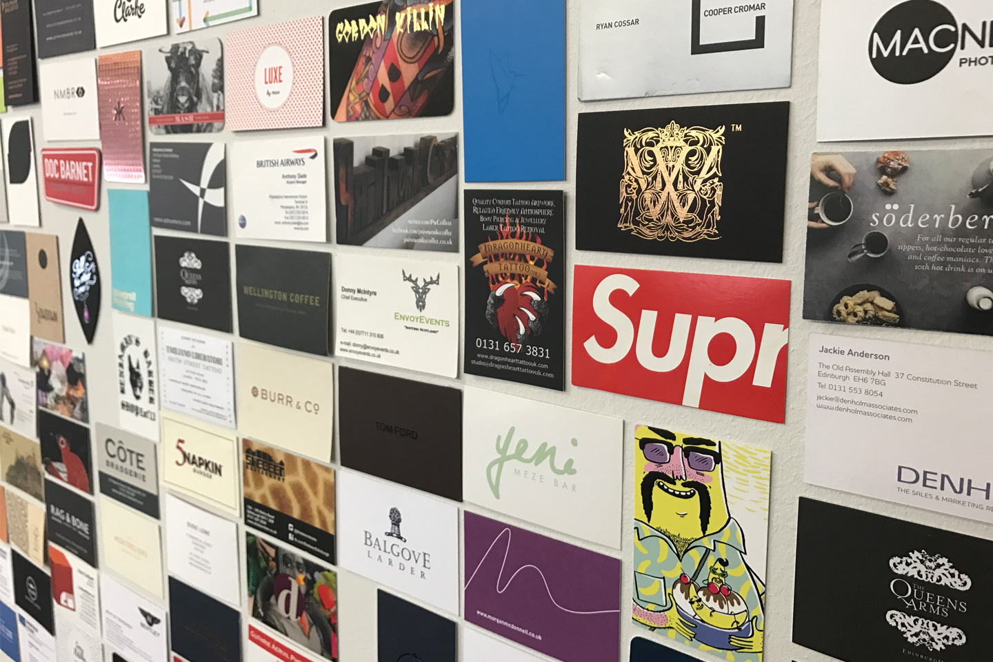 Wall of inspiring art in Edinburgh